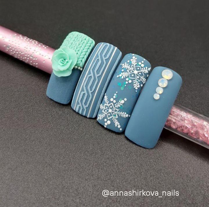 зимний вязаный дизайн