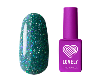 Гель-лак со светоотражающими частицами Lovely, коллекция "Jewel" Malachite, 7 ml