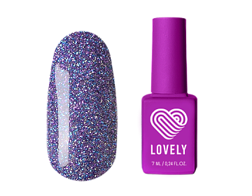 Гель-лак со светоотражающими частицами Lovely, коллекция "Jewel", оттенок сверкающего сапфира, 7 ml