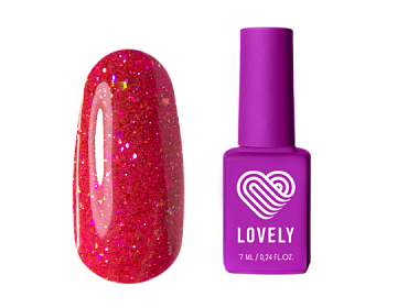 Гель-лак со светоотражающими частицами Lovely, коллекция "Jewel" Rubellite, 7 ml