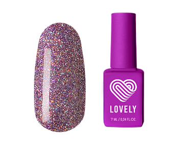 Гель-лак со светоотражающими частицами Lovely, коллекция "Jewel", оттенок радужного аметиста, 7 ml